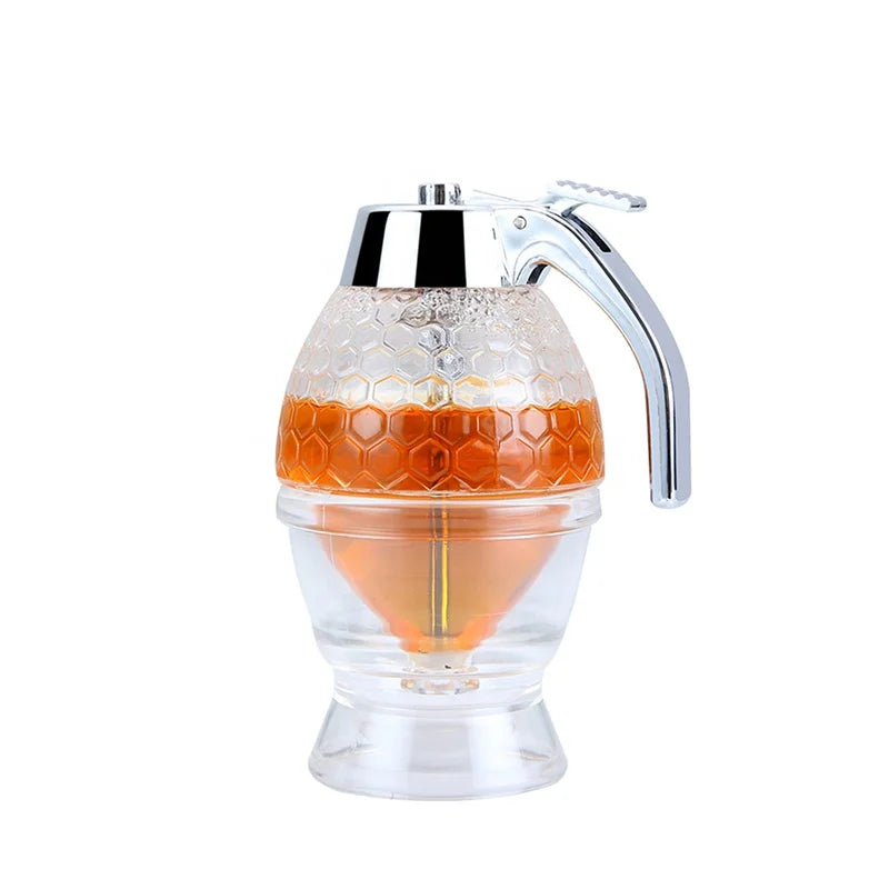 Baking Honey and Syrup Bottle Pot Dispenser Acrylic Non-Drip Honey Dispenser