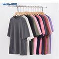 Vintage Style Acid Wash Patchwork T-Shirt 100% Cotton Men's Cut Sew Plus Size Blank Design Men's Vintage Jersey T-Shirts
