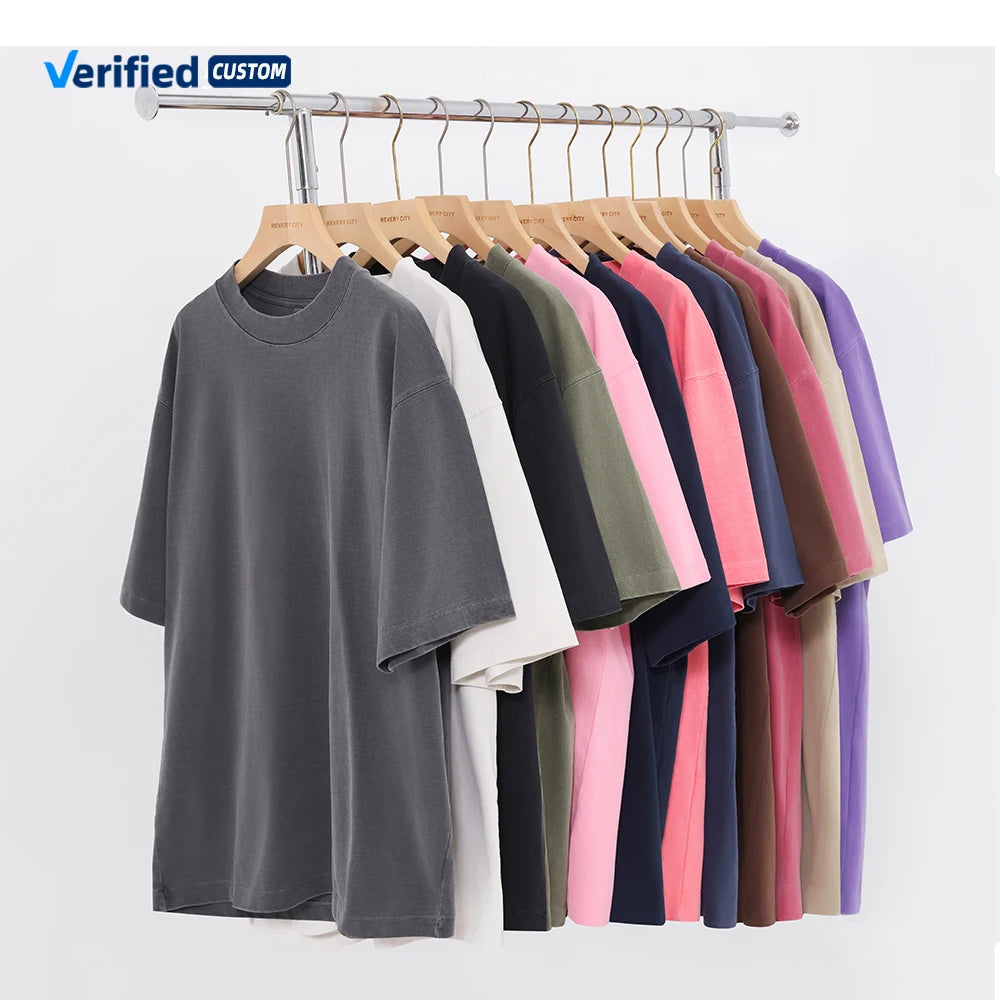 Vintage Style Acid Wash Patchwork T-Shirt 100% Cotton Men's Cut Sew Plus Size Blank Design Men's Vintage Jersey T-Shirts