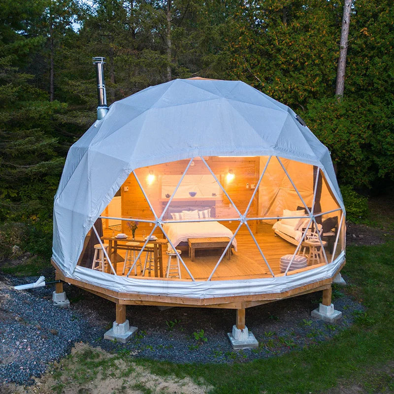 Outdoor Garden Igloo Glamping Gio Dome Tent With Bathroom for Luxury Camping Glamping Holiday Retreat