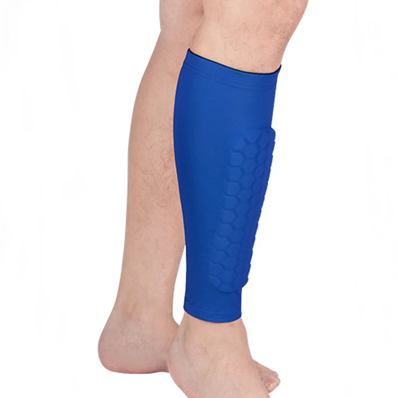 High Quality Non-slip Unisex Lower Leg Soccer Shin Guards Honeycomb Compression Calf Sleeves Pad