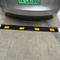 165cm Long Yellow Rubber Reflective Tape Speed Bump Car Wheel Stopper Pack for Effective Parking & Traffic Management