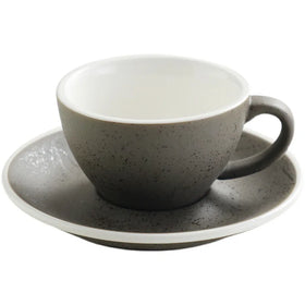 Ceramic Retro Granite Espresso Coffee Cup and Saucer Set Cappuccino Mug Drawing Latte Cup