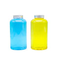 In Stock 1000ml PET Food Jar with Aluminum Lid and Plastic Screw Cap for Candy Cookie Cake Storage
