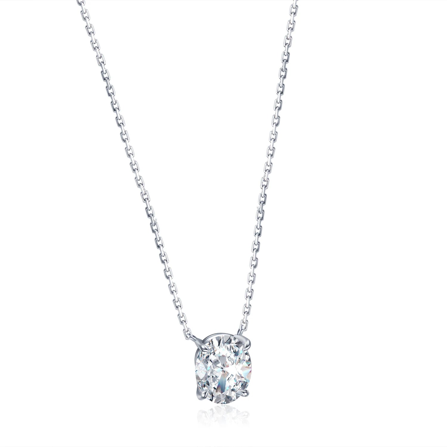 Wholesale Fashion 1.0ct DE SI 18k Gold Lab Created HPHT Diamond Jewelry Necklace