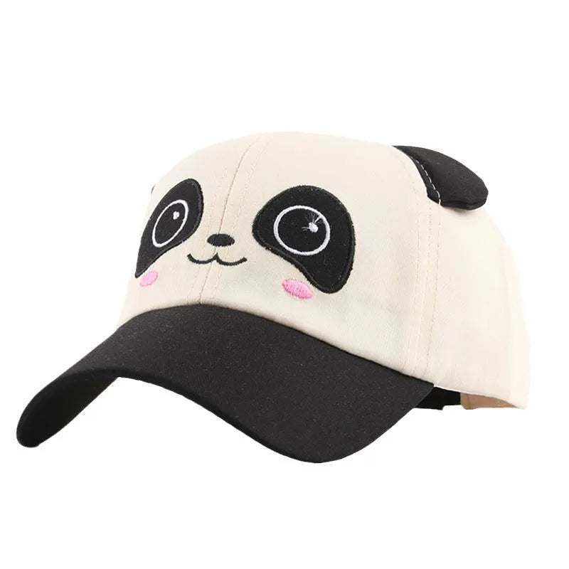 Baby Toddler Snapback Hats Kids Baseball Caps for Little Boy Girl Cartoon Panda Spring Summer Adjustable Sun Hat