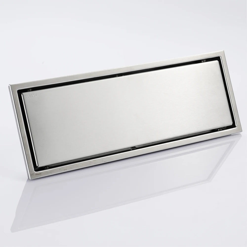 Modern Design Invisible Tile Insert Floor Drain Rectangle Shower Drains Bathroom Accessory for Home Apartment Balcony