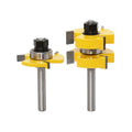 2pcs 8mm 1/4 1/2 Shank Carbide Blades Wood Mortising Joint Milling Cutter Woodworking Router Slotting Bits CNC Tools
