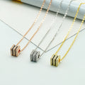 925 Silver Jewelry Necklaces Set With Cubic Zircon Gold Plated Chain Necklace for Women Gift