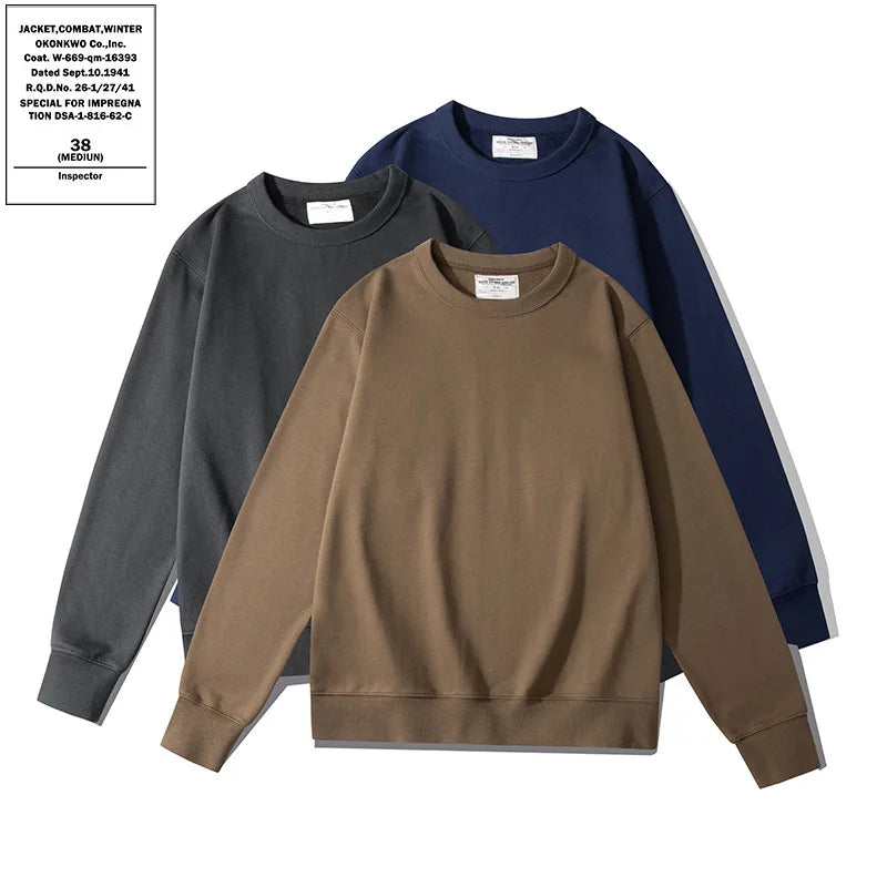 Men's Hoodies Sweatshirts Pullover Sweatshirt  Blank Regular Fit O-Neck Sportswear Solid Pattern  Fabric Unisex Hot Supplier