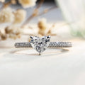MSR-1647 18K Gold Romantic Wedding Engagement Rings 1ct D VS1 Lab Grown Diamond Ring