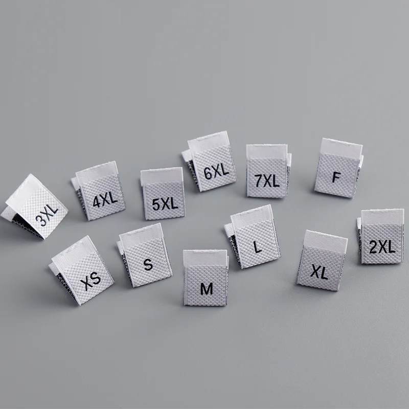 1 Pack of 200 Pieces  Printed With Code Marked With Size  Clothing Label  Woven Label  Neck Label Inventory Clothing Size