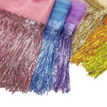 20cm Width Garment Dress Decorative Lace Fabric Mesh Knitted Christmas Costume Embellishment Sequined Mesh Tassel Fringe Trims