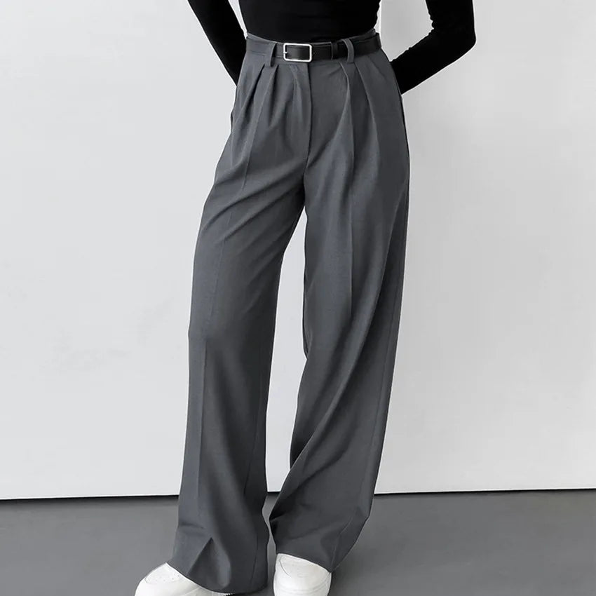 Enyami Casual Wholesale Workwear Ladiers Office Trousers Women's Black Elegant Trousers High Waist Pants