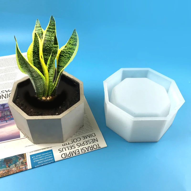 Succulent Container Pot Nordic Large Garden Bonsai Cement Plant Flower Silicone Molds for Concrete Opp Bag Moulds DM430
