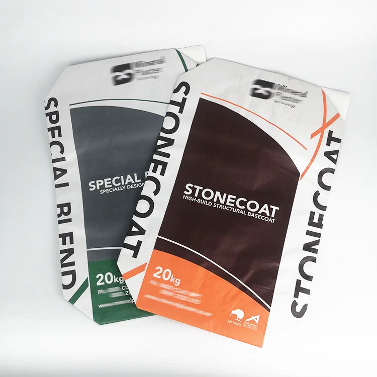 Customized Three Paper One Film Sack Kraft Paper Tile Adhesive Packing Bag for Cement and Other Bulk Products