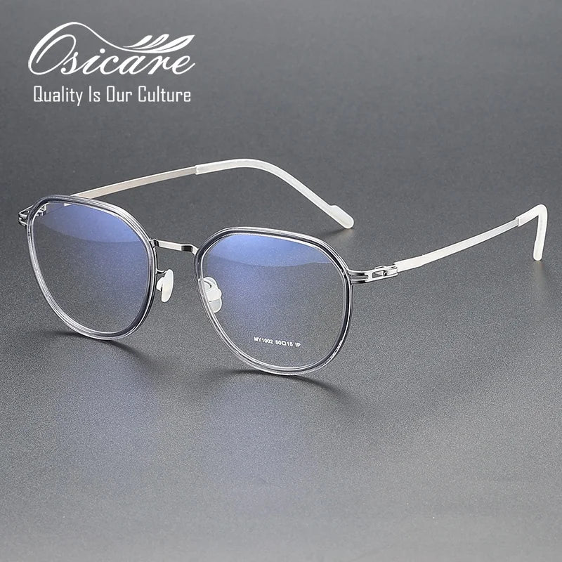 High Quality No Screw Custom Designer Eyeglasses Custom Manufacturer Male Screwless Eyewear Optical Frames Eye Glasses for Men