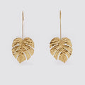 New Fashion Geometric Metal Leaf Earrings Female Long Wild Simple Earrings Jewelry
