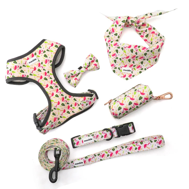 Neoprene Adjustable OEM Pattern Logo Soft Dog Accessories Sublimation Dog Harness Suit