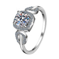 Fine Jewellery Women's Sterling Silver 925 Engagement Wedding Ring 1Carat Moissanite Ring With Certificate
