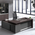 Modern Executive Convertible Office Desk with Storage Cabinet Boss Furniture Stylish Design for Working