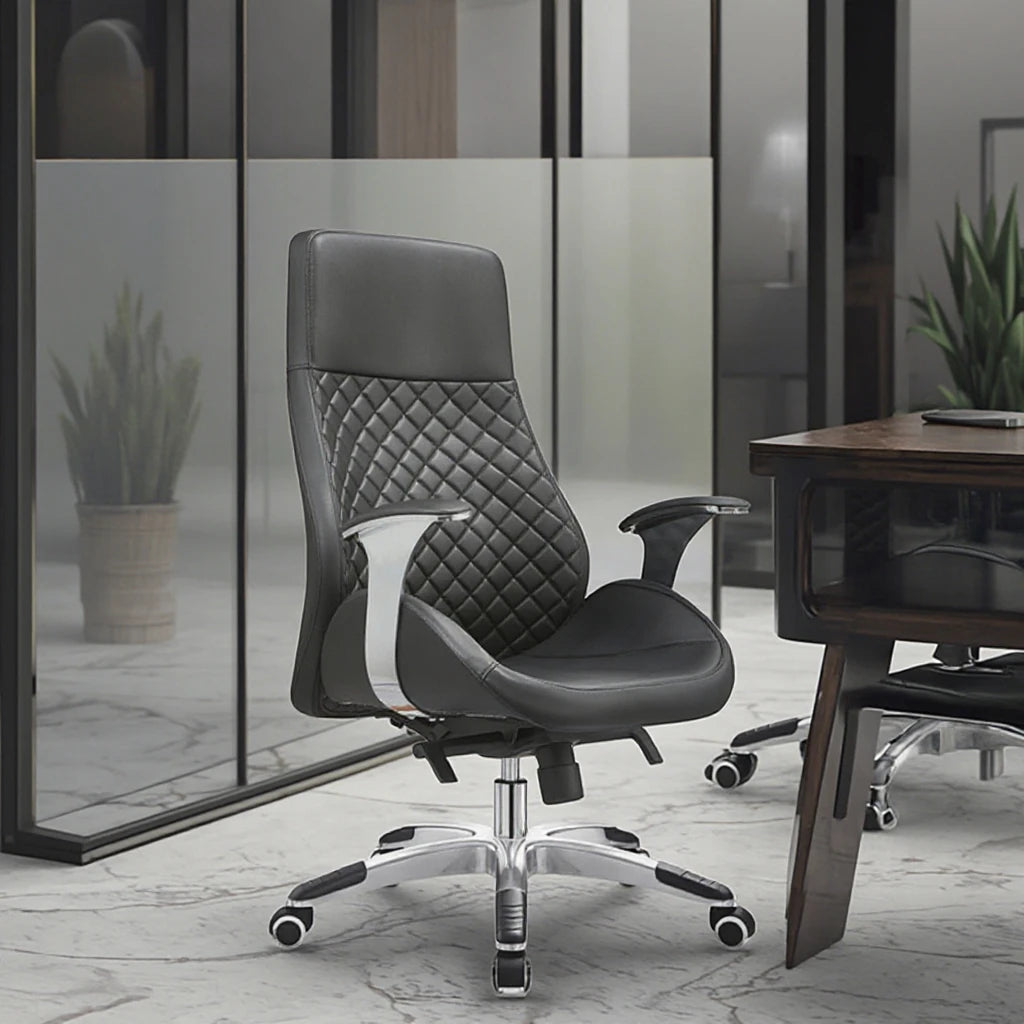 New Line Indian Market Executive Ceo boss Office Black Leather Captains Office Chair