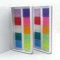 Custom logo 0.03 0.05 pink Blue Brown Color Eyelashes Big Boxes rainbow Eyelash Tray Lashes Individual Colorful Lash Extensions