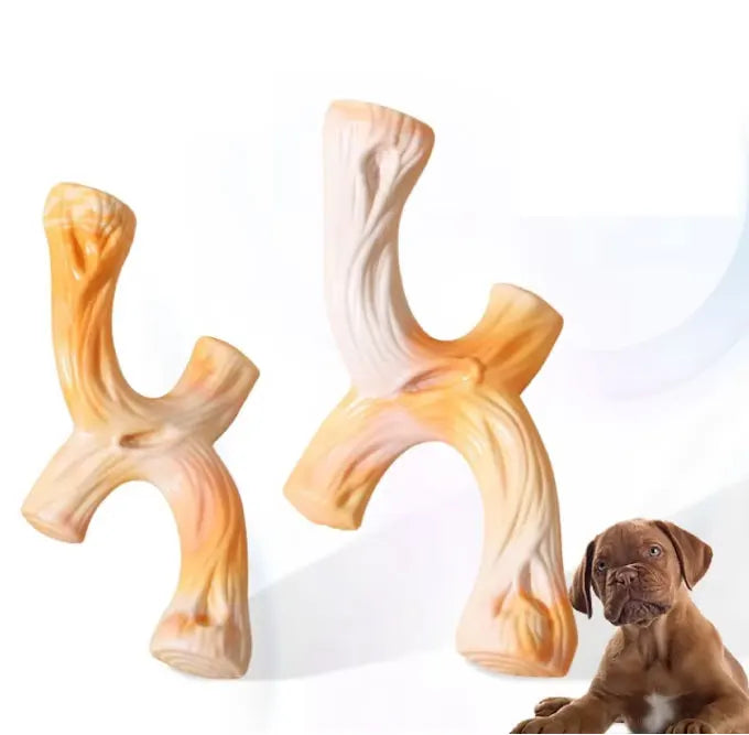Pet Dog Chew Toy Irregular X-Shaped Branches Bark Texture Bite-Resistant Wear-Resistant Hard Teeth Grinding Pet Dogs Chew Toy