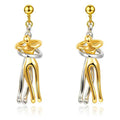 Factory Supply Trendy 18K Gold Plated Copper Hug Earrings Fashion Jewelry Earrings Expressing Love Earrings for Woman