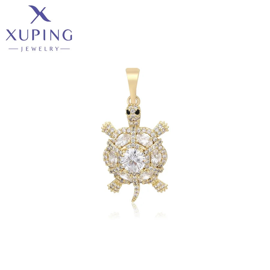 For Xuping Jewelry All Synthetic Diamond Turtle Fashion Pendant X000897436 for Children's Party Necklace