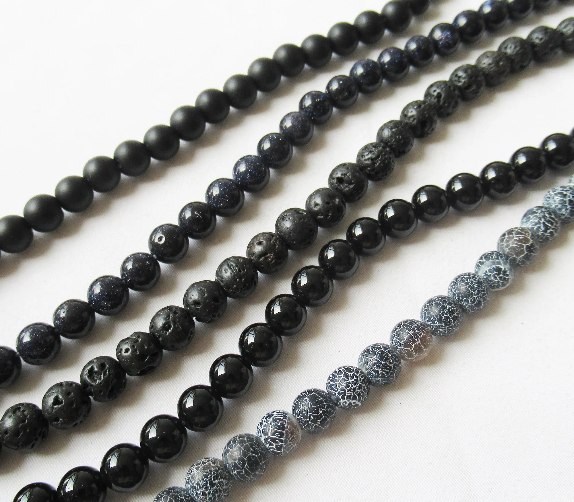 Gemstone Bead Strands 14 Inches 6mm 1mm Hole Loose Bead Spacer DIY Jewelry Finding