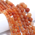 Natural Red Aventurine Jade Stone 4/6/8/10/12mm Smooth Loose Round Beads Handmade DIY Jewelry Bracelet Necklace Making