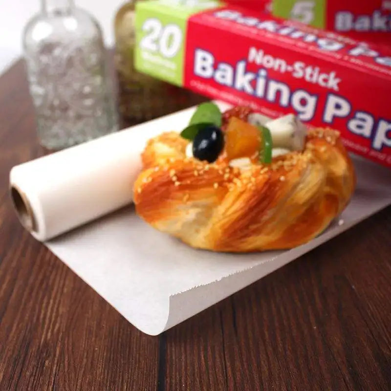 Wholesale Custom Logo Printed Silicone Parchment Coated Biodegradable Thin Wrapping Paper for Food Packaging Cookies Bread Jelly