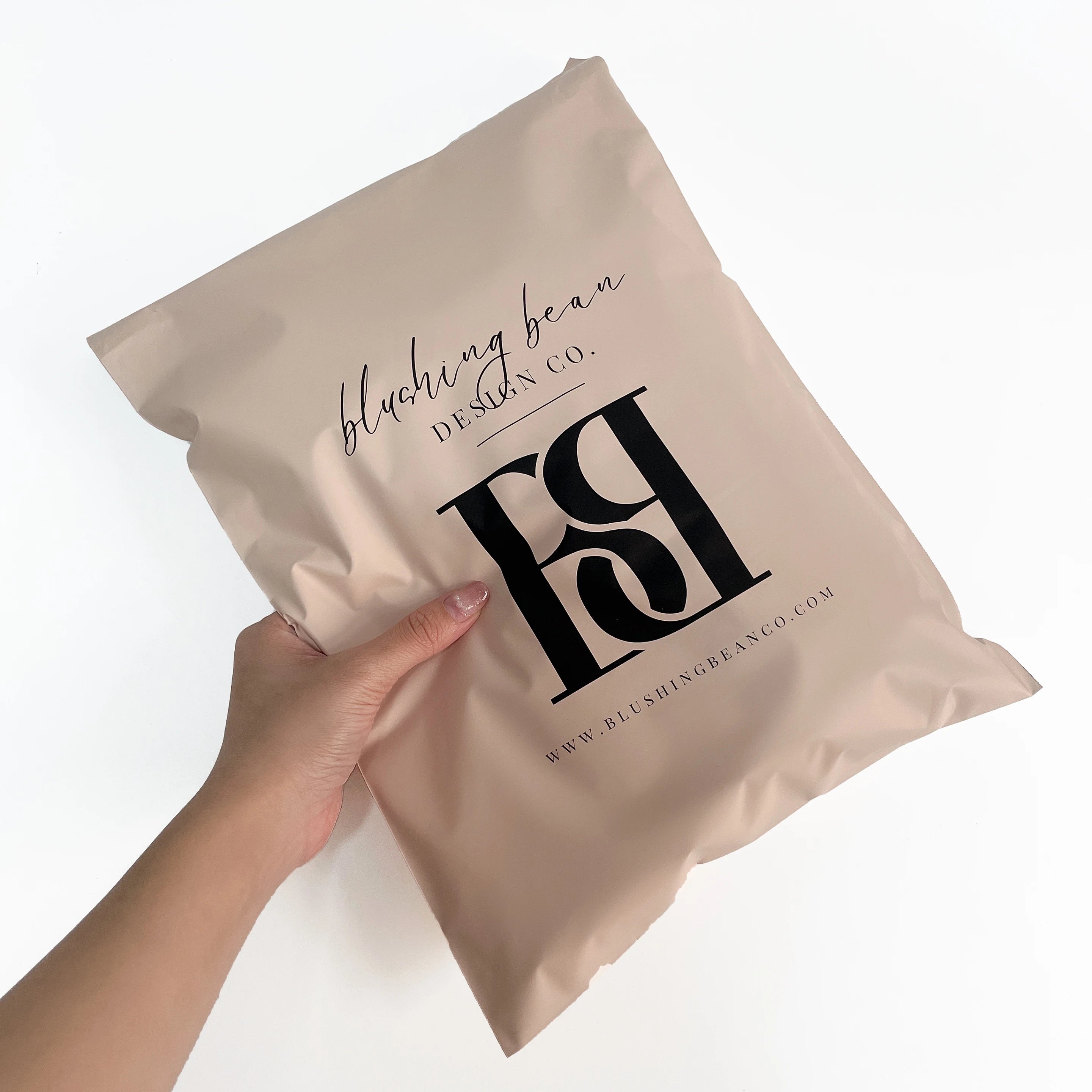 Biodegradable Custom Print Poly Mailer Peach Color Poly Mailer Bag Envelope Plastic Shipping Packaging  Bag /poly Mailer