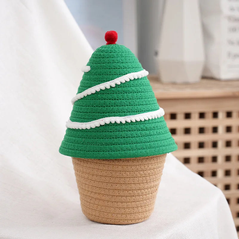 Christmas Tree Storage Basket for Kids with Lid Cotton Eco-Friendly Multifunction Toy Storage