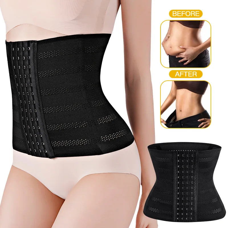 Women Breathable Maternity Waist Trainer Corset Sweat Waist Trimmer Belly Wrap Belt Cincher