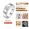 Supplier Silver 925 0.3ct Custom Wedding Engagement Ring Jewelry Dropshipping Design Moissanite Rings Men Women