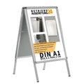 Wholesale Outdoor Aluminum Double Side a Frame Sign Board Pavement Sidewalk Stand up Advertising Board