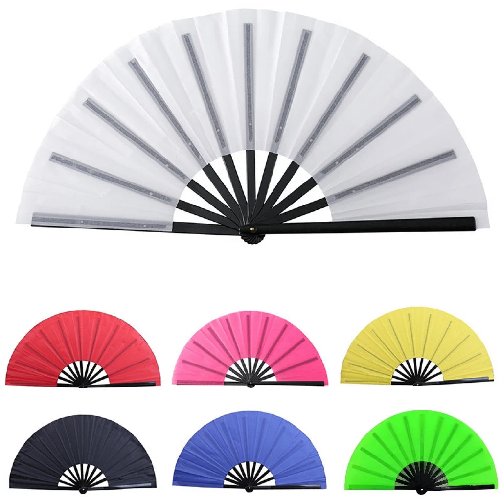 FAREA 33cm Handheld Bamboo Rib Folding Fans Chinese Kung Fu Floral Painting Design Souvenir Home Decoration Classic Decorative