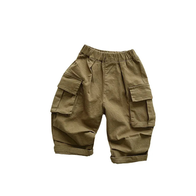 Children's Clothing Boys' Overalls Baby Pants 2025 Spring and Autumn New Japanese Style Loose Casual Baby Boy Wide-leg Trousers