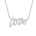 Hot Custom Name Cursive Letter Pendant Necklace Full Diamond Women 925 Sterling Silver Initial Letters Necklace