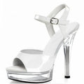 Nightclub Bride Elegant New Thin Heel Exotic Dancer Boots 13cm Full Dress Pole Dance Platform Sandals Party Fashion Women's Size