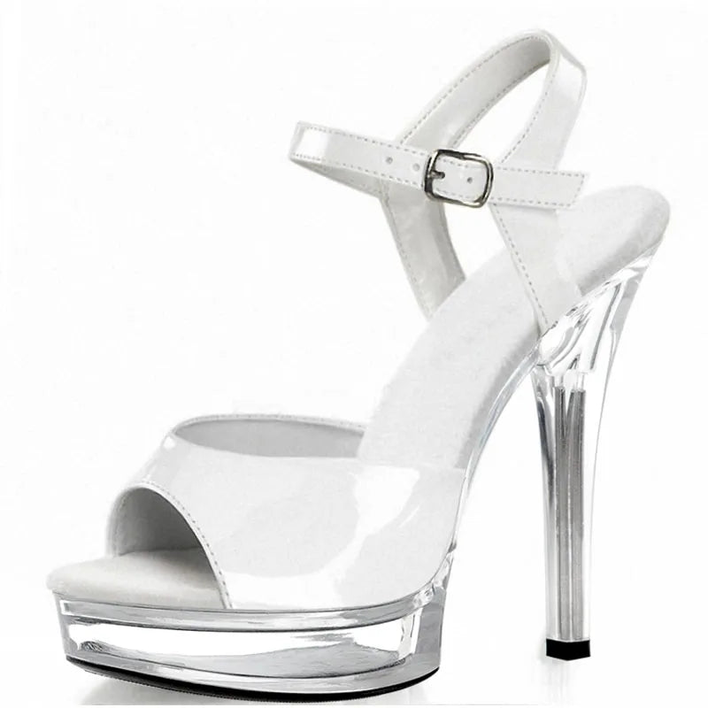 Nightclub Bride Elegant New Thin Heel Exotic Dancer Boots 13cm Full Dress Pole Dance Platform Sandals Party Fashion Women's Size
