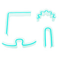 Plastic Edger Fondant Biscuit Dough Cookie Cutter Mold for Cookie Edger Cutter Mold for Royal Icing and Cookie Decorating