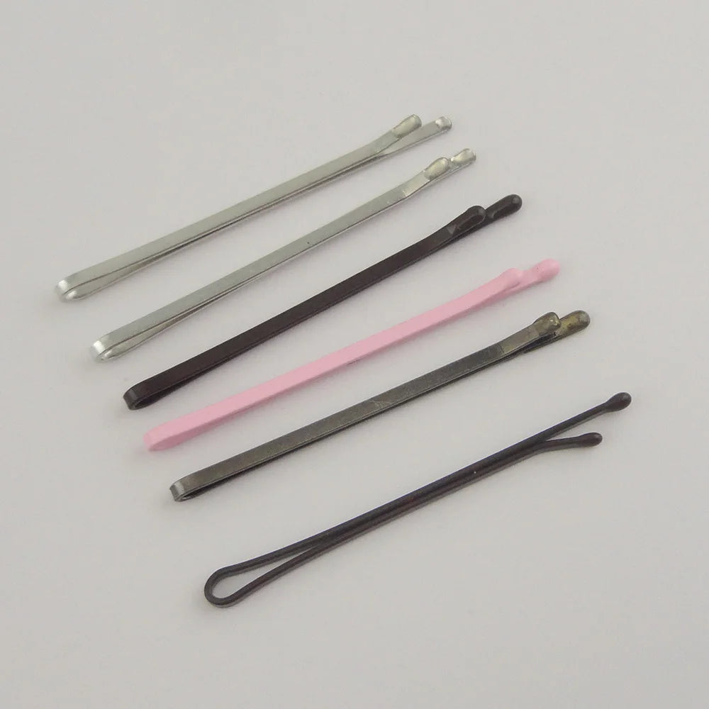 2mm*5.5cm Thick Plus Flat Metal Bobby Pins Plain Hairgrips Side Hairpins for Bun Material for DIY Hair Bows Accessories