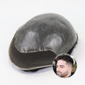 Indetectable Swiss Lace Frontal Skin Toupee for Men Remy Human Hairpiece for Men Natural Hairline Bio Base Men's Hair Unit