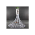 Customizable Beautiful Simple Design Appliqued Lace Tulle One-layer Long Wedding Bridal Dress Veil with Comb