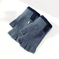 Fashion Men Thermal Winter Half Finger Knitted Hand Gloves