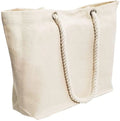 2025 New Fashion Shopping Bag Hemp Rope Portable Canvas Bag Stripe Pattern Handbags for Women