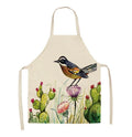 Digital Printing Bird Pattern Printed Apron Shop Apron
